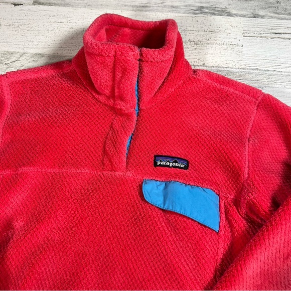 Patagonia Women’s Re-Tool Snap-T Fleece Pullover Red Size Small 25442 Polartec - Picture 2 of 6